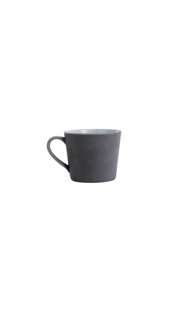 Cups - stoneware, black (set of 2)